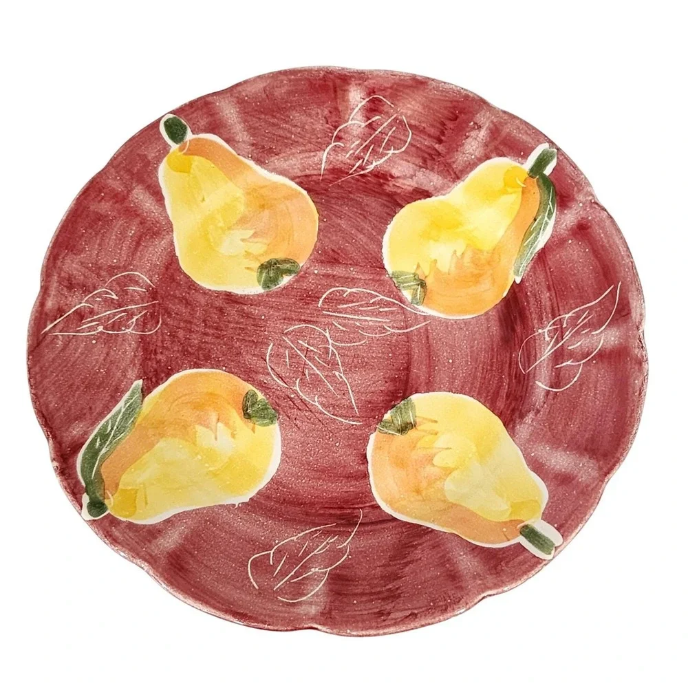 Pottery Barn Pear Ceramic Salad Plate 8.5
